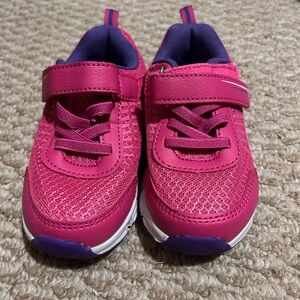 NEW Pink and Purple Velcro Strap Sneakers with Breathable Mesh